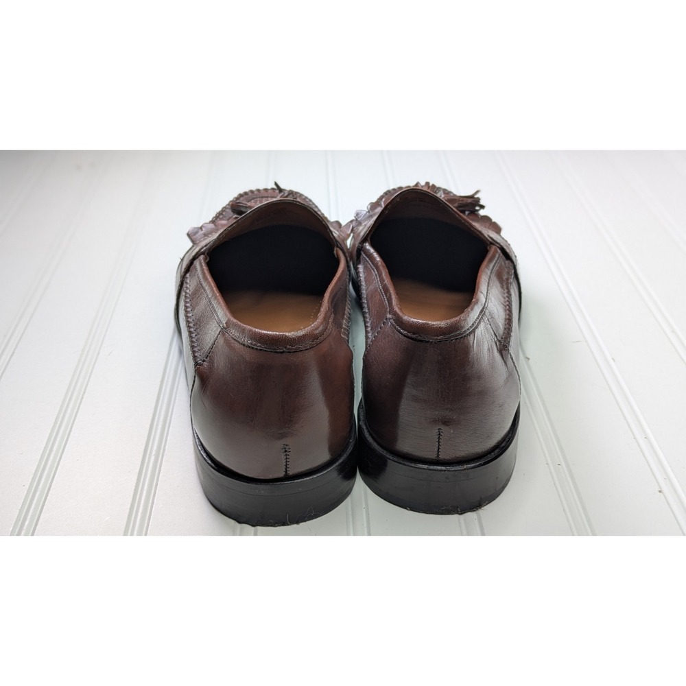 Bostonian Classic Leather Loafer Brown Slip On Men's Size 12M Shoes Flats Dress - Picture 12 of 13